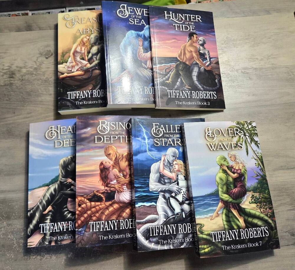 Tiffany Roberts The Kraken Complete Series SIGNED Paperbacks Books 1-7